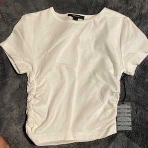 White tee, women’s size S, forever 21